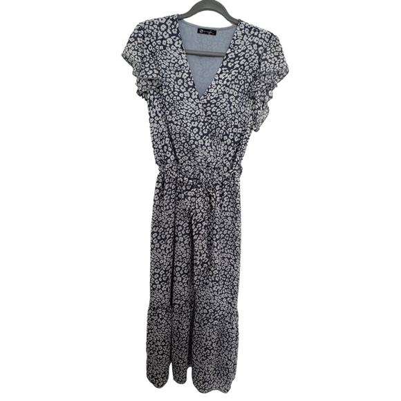 Prettygarden | Blue Leopard Print Maxi Dress | M | EUC - Picture 1 of 6